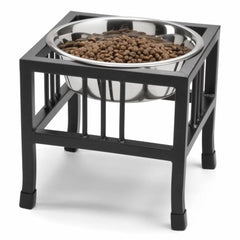 Orvis Bowls, Feeders & Food Storage | Black Steel Raised Single Feeder - Dogs