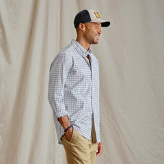 Orvis Button-Down Shirts | Comfort Zone Long-Sleeve Shirt Blue Mist/white - Men