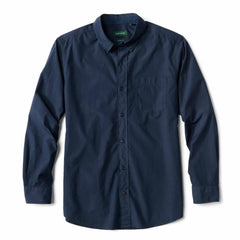 Orvis Button-Down Shirts | Garment-Dyed Poplin Long-Sleeve Shirt True Navy - Men