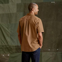 Orvis Button-Down Shirts | Garment-Dyed Poplin Short-Sleeve Shirt Field Khaki - Men