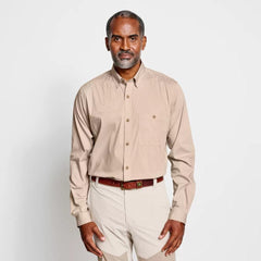 Orvis Button-Down Shirts | Men’s Featherweight Long-Sleeved Shooting Shirt Blaze Sand - Men/Hunt