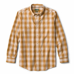 Orvis Button-Down Shirts | Men's Heritage Poplin Long-Sleeve Shirt Pilsner/snow - Men