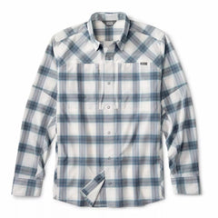 Orvis Button-Down Shirts | Men's PRO Stretch Long-Sleeve Shirt Storm Plaid - Men/Fly Fishing