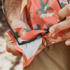 Orvis Button-Down Shirts | Men's River Guide Western Print Short-Sleeve Shirt 2.0 Papaya Tarpon - Men