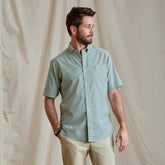 Orvis Button-Down Shirts | No-Work Short-Sleeve Shirt Blue Lagoon/aloe - Men