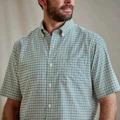 Orvis Button-Down Shirts | No-Work Short-Sleeve Shirt Blue Lagoon/aloe - Men
