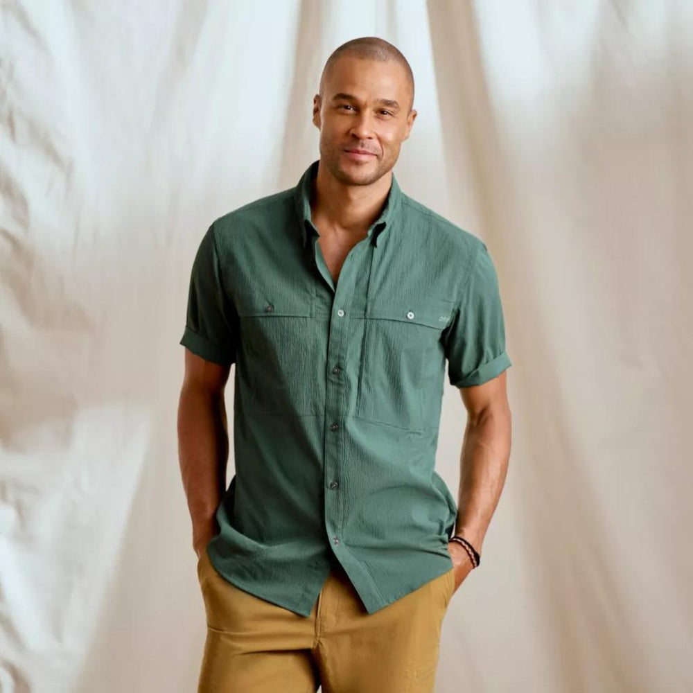 Orvis Button-Down Shirts | Open Air Caster Short-Sleeve Shirt Peacock/aloe - Men/Fly Fishing