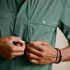 Orvis Button-Down Shirts | Open Air Caster Short-Sleeve Shirt Peacock/aloe - Men/Fly Fishing