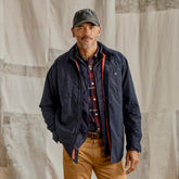 Orvis Button-Down Shirts | Quest Quilted Shirt Jacket Dark Navy - Men