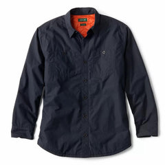 Orvis Button-Down Shirts | Quest Quilted Shirt Jacket Dark Navy - Men