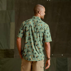 Orvis Button-Down Shirts | Tropic Tech Printed Short-Sleeved Shirt Aloe Tarpon - Men