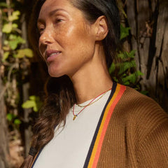 Orvis Cardigans | Ribbed Short Cardigan Dark Vicuna - Women