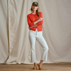 Orvis Cashmere | Featherweight Cashmere Cardigan Papaya - Women