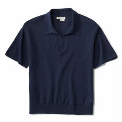 Orvis Cashmere | Featherweight Cashmere Polo Tee True Navy - Women