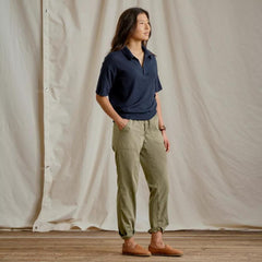 Orvis Cashmere | Featherweight Cashmere Polo Tee True Navy - Women