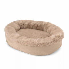 Orvis Comfortfill-Eco™ Beds | ComfortFill-Eco™ Fur Wraparound Dog Bed Khaki - Dogs