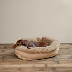 Orvis Comfortfill-Eco™ Beds | ComfortFill-Eco™ Fur Wraparound Dog Bed Khaki - Dogs