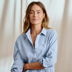 Orvis Dresses & Skorts | Performance Linen Midi Shirt Dress Dusty Blue Chambray - Women