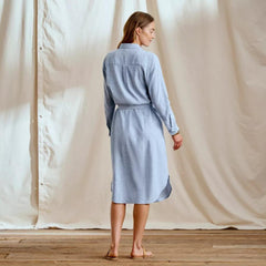 Orvis Dresses & Skorts | Performance Linen Midi Shirt Dress Dusty Blue Chambray - Women