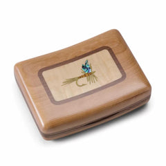 Orvis Fly Boxes | A.L. Swanson River Series Fly Boxes - Wood Inlay Yellowstone - Fly Fishing