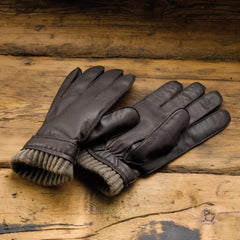 Orvis Gloves | Dorset Goatskin-and-Cashmere Gloves Dark Brown - Men