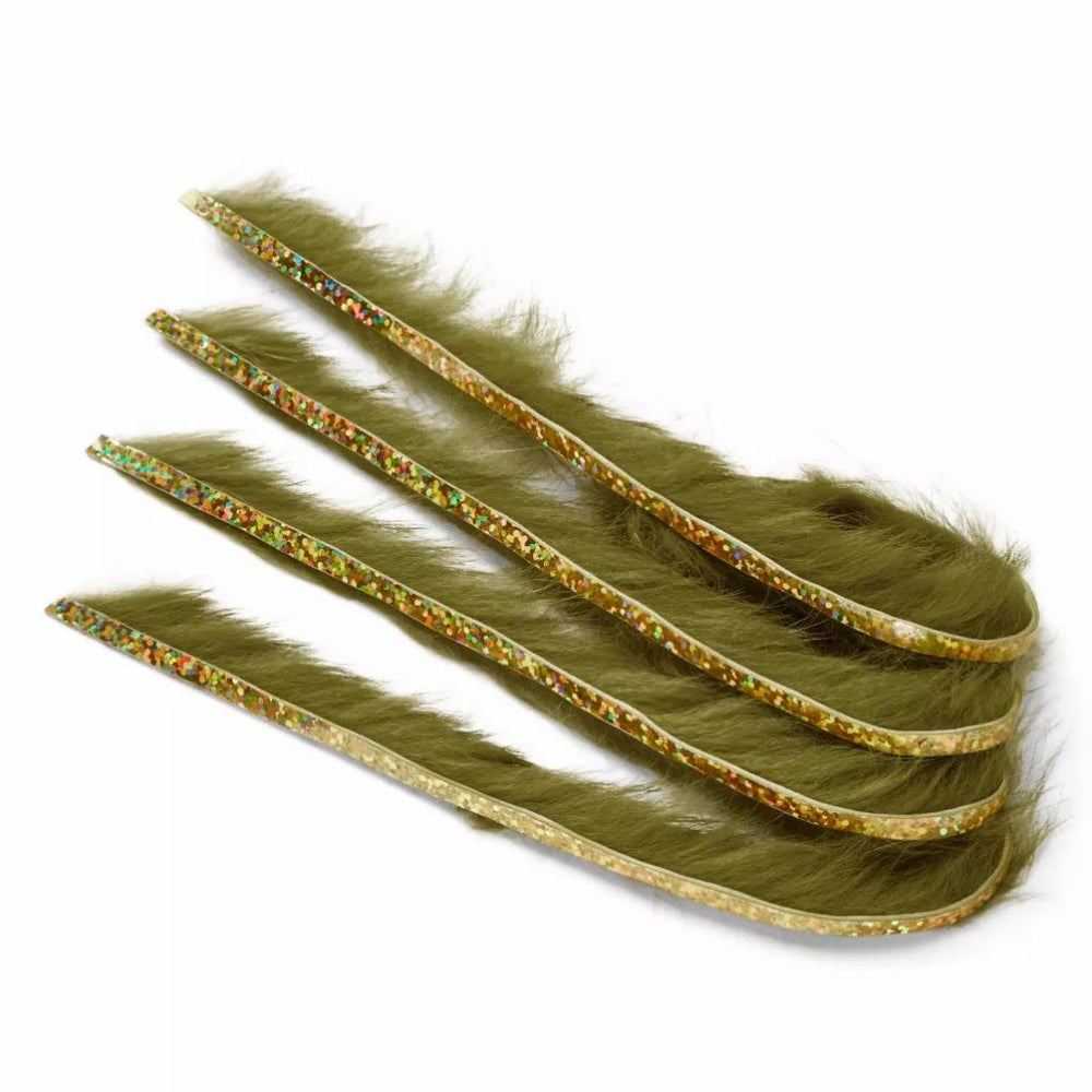 Orvis Materials | Bling Rabbit Strips Olive/gold - Fly Fishing