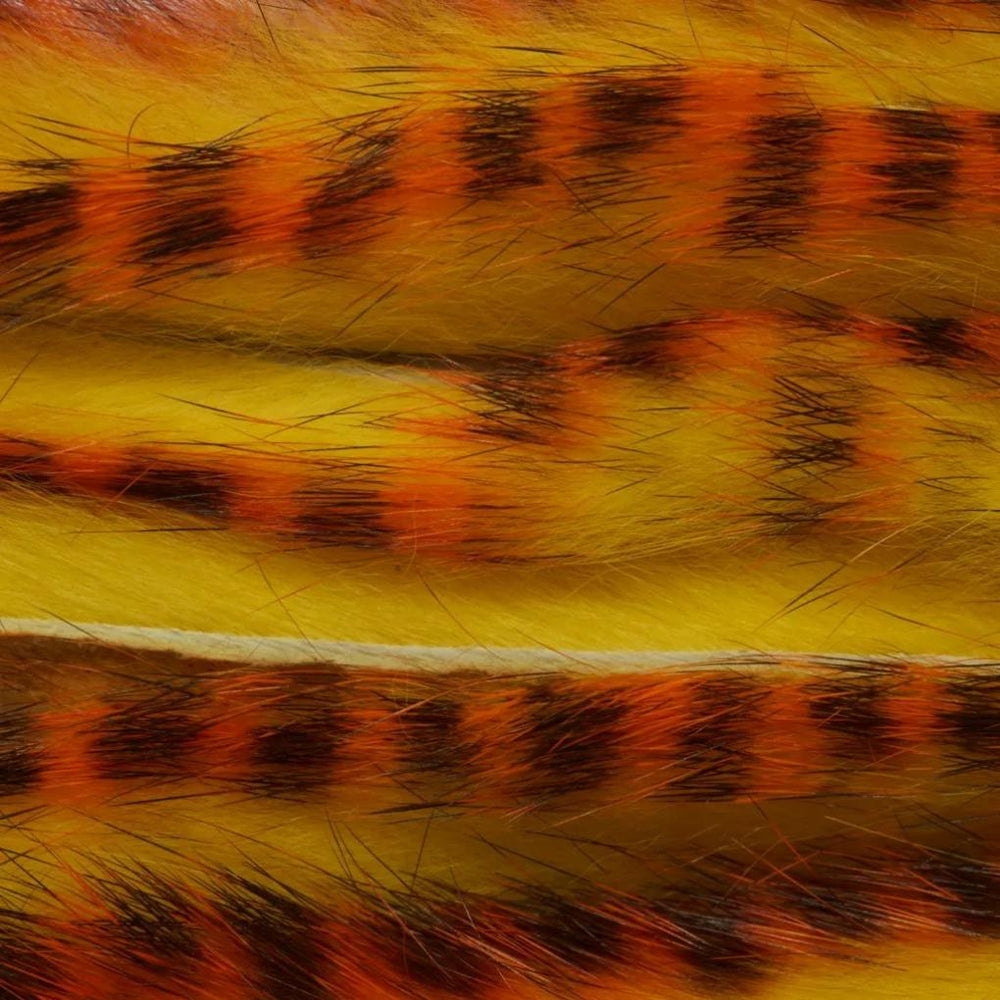 Orvis Materials | Fulling Mill Barred Rabbit Zonkers Fire Tiger Black Barred - Fly Fishing