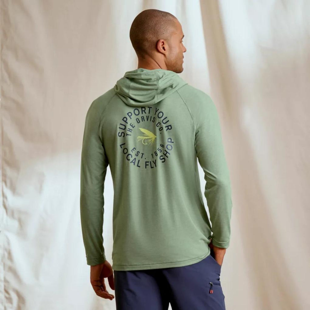 Orvis Performance Shirts | DriCast™ Logo Hoodie Aloe - Men/Fly Fishing/Hunt