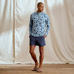 Orvis Performance Shirts | Men's Sun Defense Hoodie Blue Watercolor Camo - Men/Fly Fishing