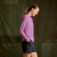 Orvis Performance Shirts | Women's Sun Defense Hoodie Lilac Stitch Leaf - Women/Fly Fishing