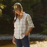 Orvis Shirts & Tops | Classic Long-Sleeve Camp Shirt Mist Plaid - Women