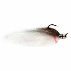 Orvis Streamer Flies | Barbless Jiggy Fat Minnow Brown And White - Fly Fishing