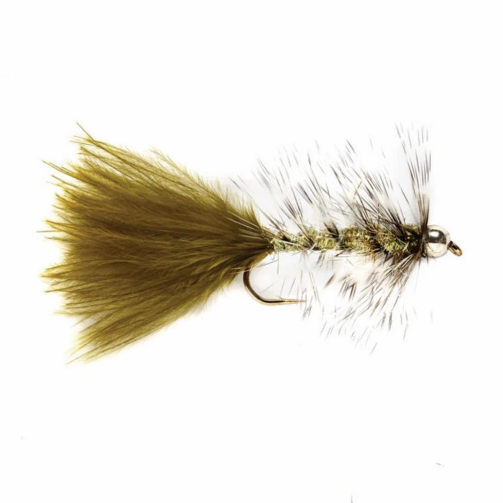 Orvis Streamer Flies | Bead Head Flash Bugger Olive - Fly Fishing