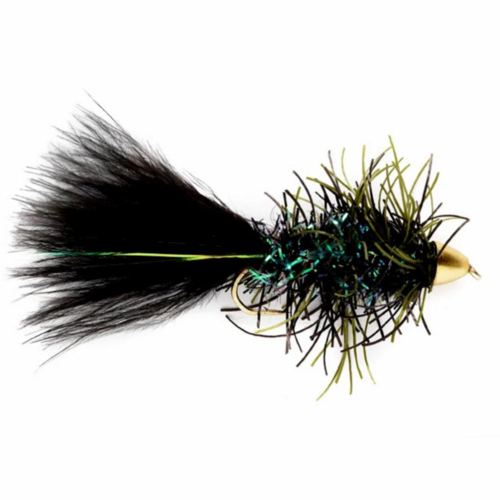 Orvis Streamer Flies | Conehead Rubber Bugger Black - Fly Fishing
