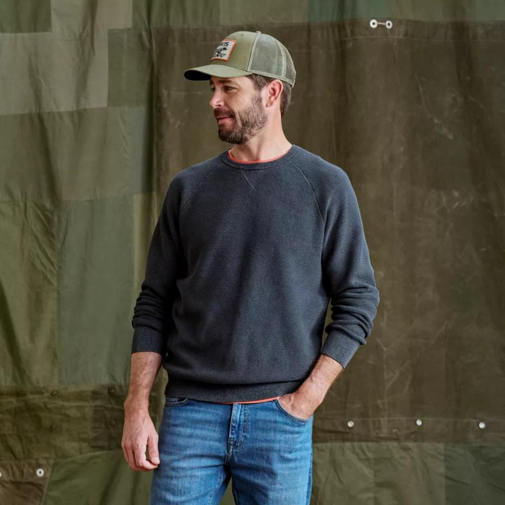 Orvis Sweaters | Sun-Faded Crewneck Sweater True Navy - Men