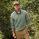 Orvis Sweatshirts | Outdoor Quilted 1/4-Snap Sweatshirt Aloe - Men