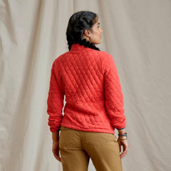 Orvis Sweatshirts | Outdoor Quilted 1/4-Snap Sweatshirt Papaya - Women