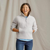 Orvis Sweatshirts | Textured Quilt 1/2-Zip Sweatshirt Light Gray Heather - Women