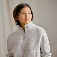 Orvis Sweatshirts | Textured Quilt 1/2-Zip Sweatshirt Light Gray Heather - Women