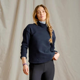 Orvis Sweatshirts | Textured Quilt Mockneck Sweatshirt True Navy - Women