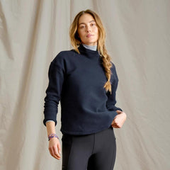 Orvis Sweatshirts | Textured Quilt Mockneck Sweatshirt True Navy - Women