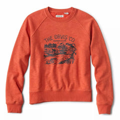 Orvis Sweatshirts | Women's Montana Morning® Logo Crewneck Sweatshirt Papaya - Women