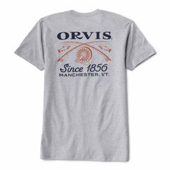 Orvis T-Shirts | Crossed Rods T-Shirt Light Grey Heather - Men