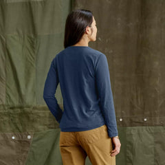 Orvis Tees | Bromley Slub Long-Sleeve Henley True Navy - Women