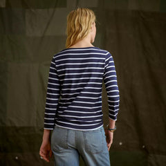Orvis Tees | Perfect 3/4-Sleeve Boatneck Tee Navy/white Stripe - Women