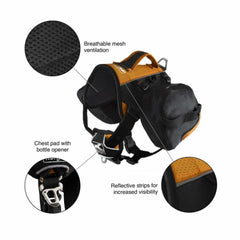 Orvis Travel Accessories | Baxter Dog Backpack Black/orange - Dogs