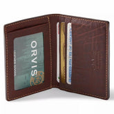 Orvis Wallets | Bison Leather Folding Card Carrier Brown - Men/Packs & Bags