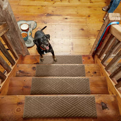 Orvis Water Trapper Mats | Recycled Water Trapper® Diamond Stair Treads—Set Of Four Camel - Dogs/Home Goods