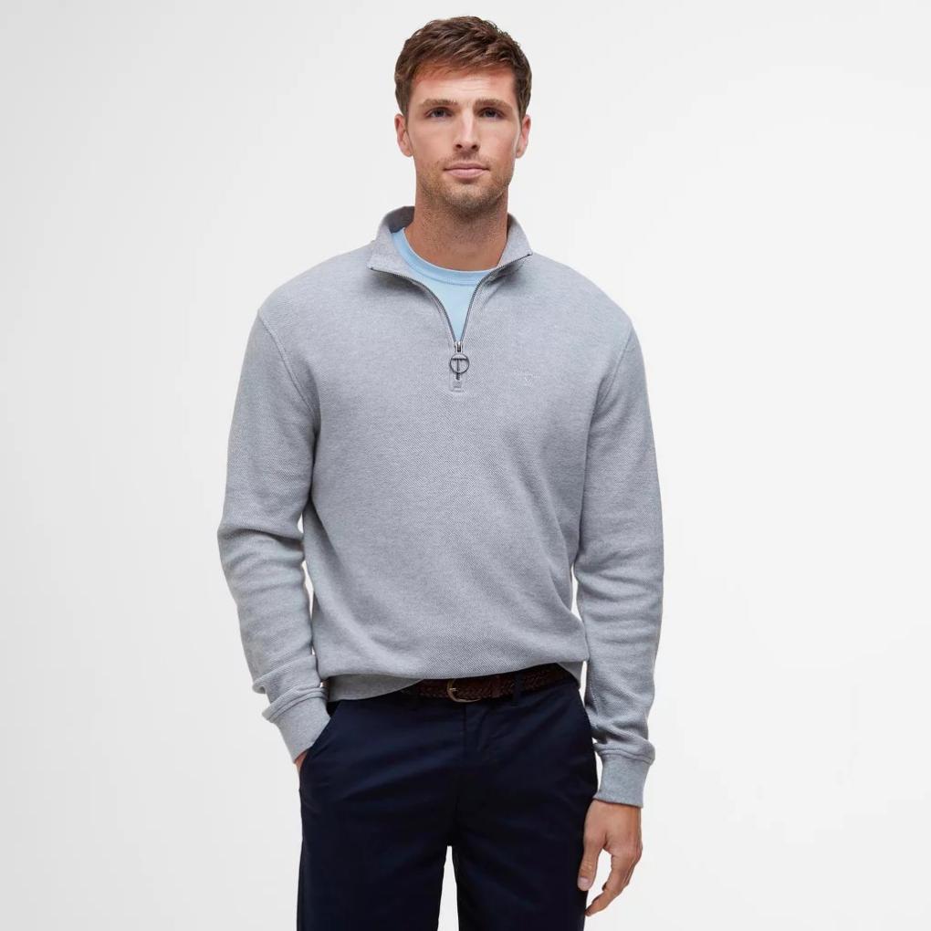 Orvis Barbour® | Barbour® Interlock Pique 1/2-Zip Sweater Grey Marl - Men