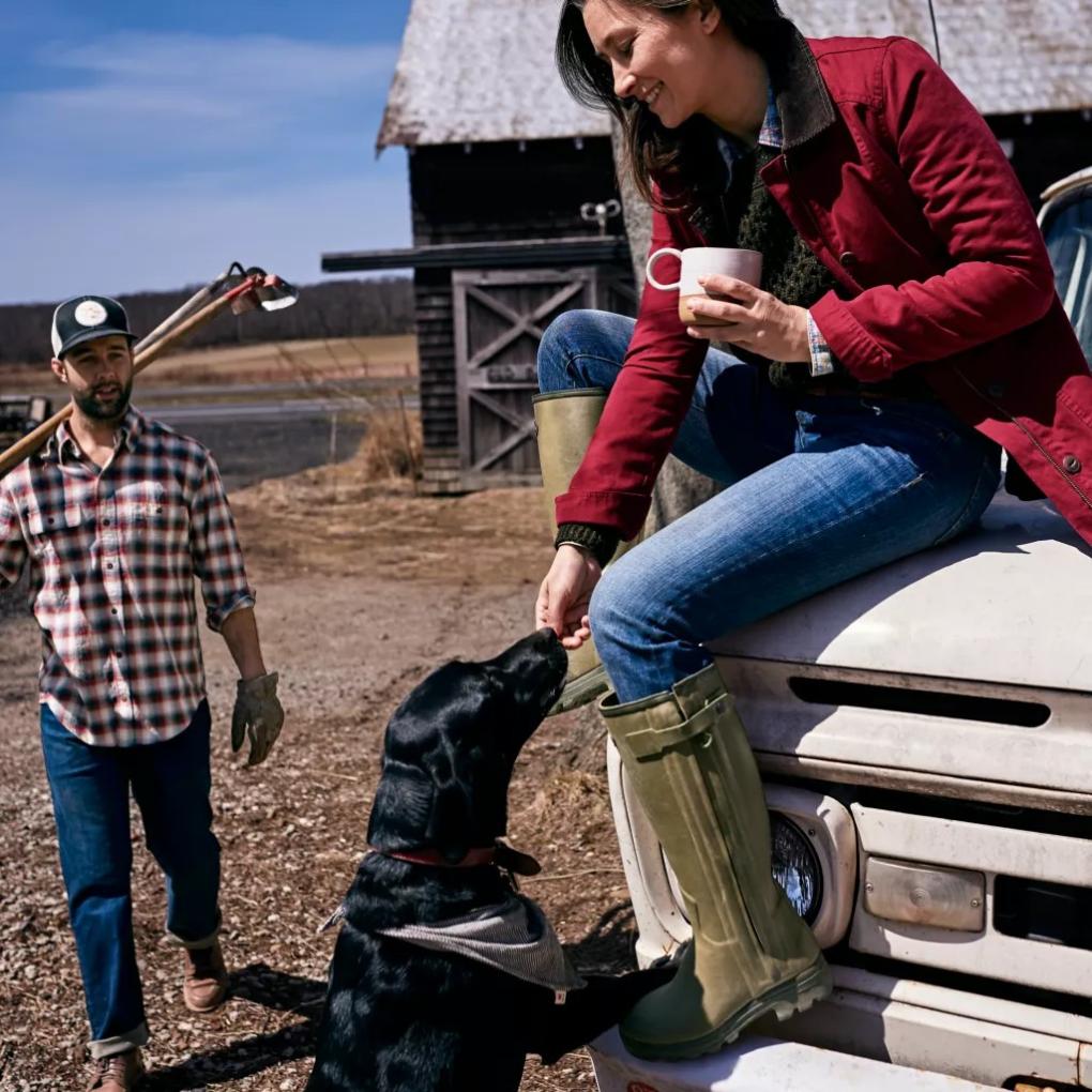 Orvis Boots | Women’s Le Chameau Chasseur Leather-Lined Boots Olive - Hunt